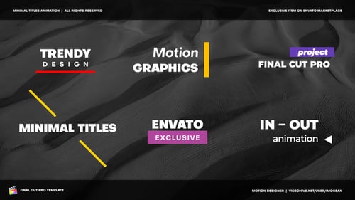Minimal Titles Animation X | FCPX