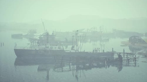Ship Cemetery in the Sea