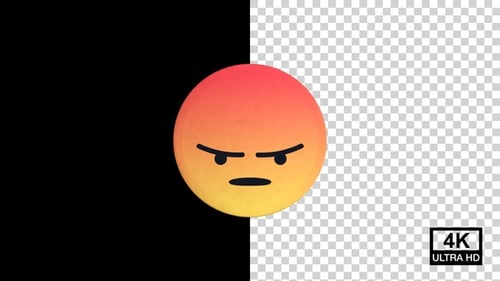 Angry Emoji Shatters into Fragments Transition