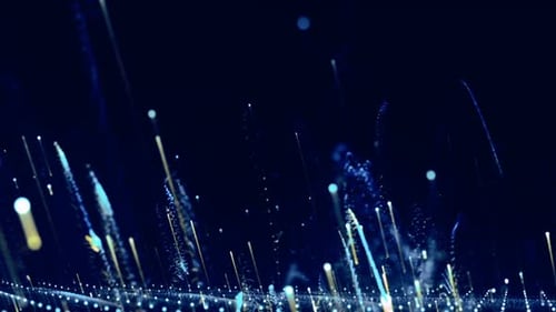 Abstract Futuristic Data Stream Particle Background