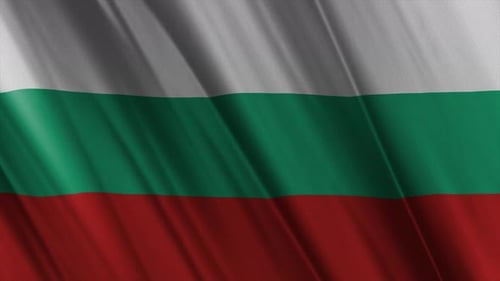 Realistic Bulgarian Flag Waving Animation Loop