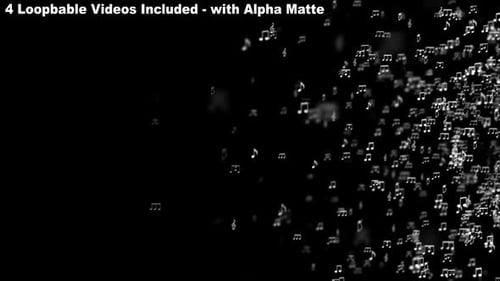 Dynamic Flowing Music Notes Loopable Background