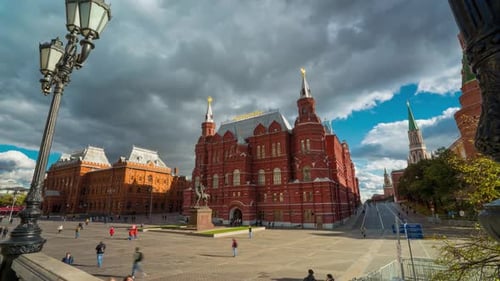 autumn day in the center of Moscow