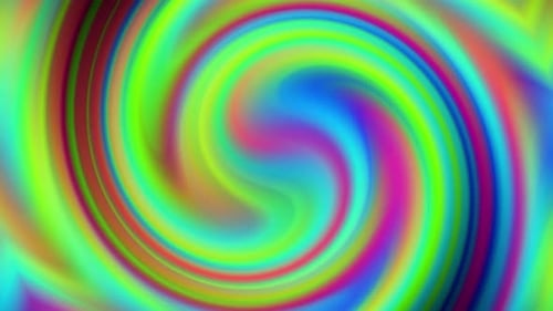Vibrant Psychedelic Swirling Colors Loop Background