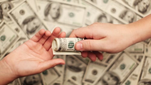 Geld - Viele Hundert-Dollar-Scheine
