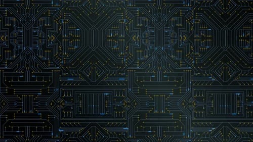Animated Digital Circuit Board Lines Background