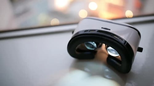 Virtual Reality Headset Technology Close Up