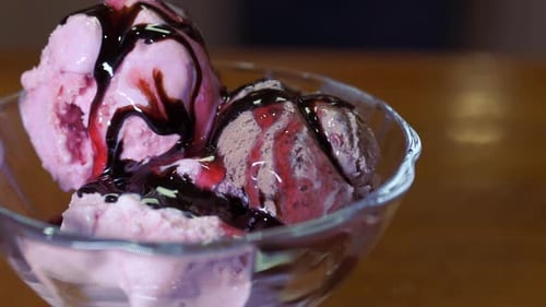 Ice Cream in the Form of Colorful Balls