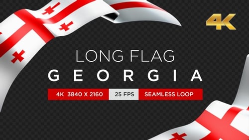Realistic Waving Flag of Georgia Country Animation