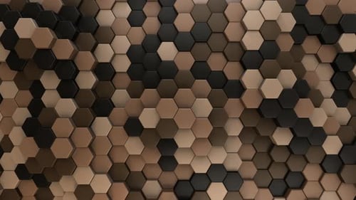 Sechseckiger Hintergrund Kaffee - 4K