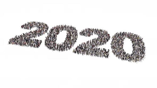 Dynamic Crowd Forms 2020 Year Title Animation