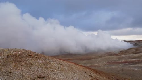 Geothermal Steam Rising from a Vent.
