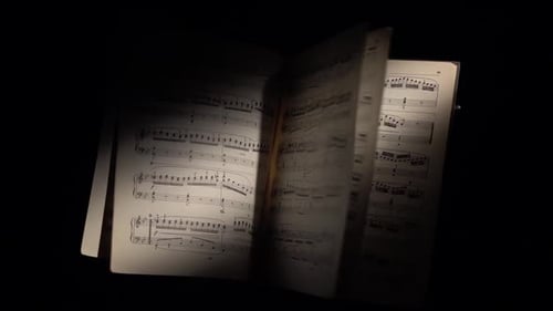 Pages Turning in a Book of Sheet Music