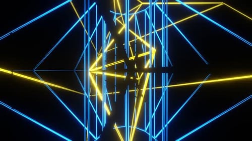 Vj Loop Abstraction Of Flashing Neon Colored Lines 02