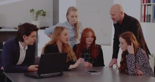 Group of Adults at a Corporate Meeting