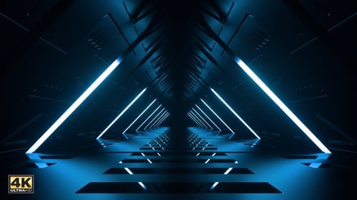 Futuristic Neon Tunnel