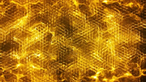 Gold Calm Abstrakte Wellen und Partikel