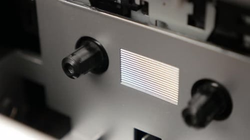 Close-up of Retro Metal Machine Mechanism