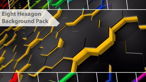 Dynamic Hexagonal Grid Backgrounds with Glowing Lines