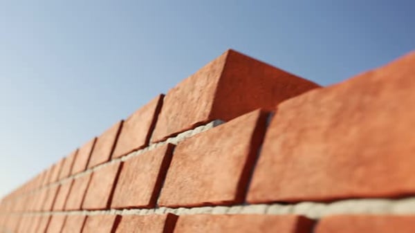 Realistic Brick Wall Construction Building Animation Loop ...