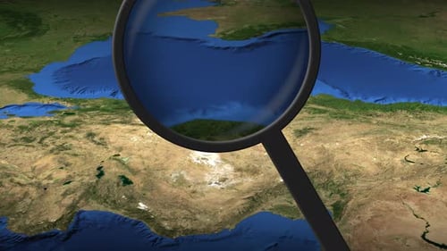 Magnifying Glass Finds Ankara City on the Map