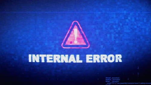 Internal Error Text Digital Noise Twitch Glitch Distortion Effect Error