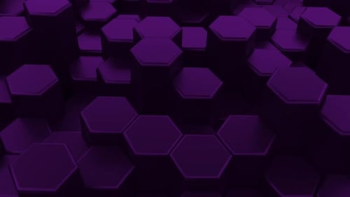 Fundo de hexágono roxo profundo 3d