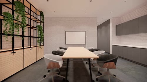 Interior Empty Modern Loft Office open space