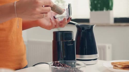 Using Coffee Grinder