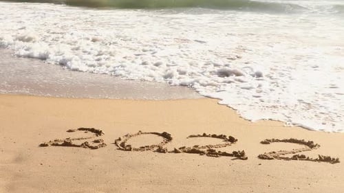 Sand Writing 2022 Washes Away