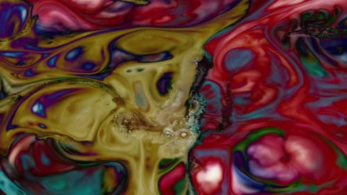 Pintura abstracta, movimiento aleatorio de dispersión de tinta 5