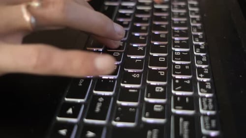 Typing On Keyboard