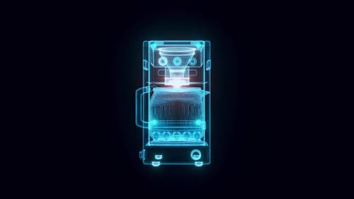Coffee Maker Hologram 4k
