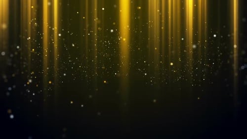 Elegant Golden Particle Light Rays Background