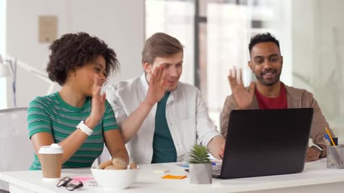 Business Team Having Video Conference at Office 24