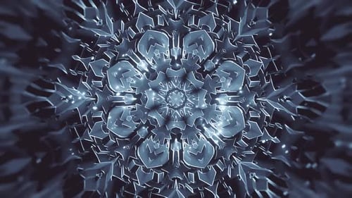 Glowing Abstract Snowflake