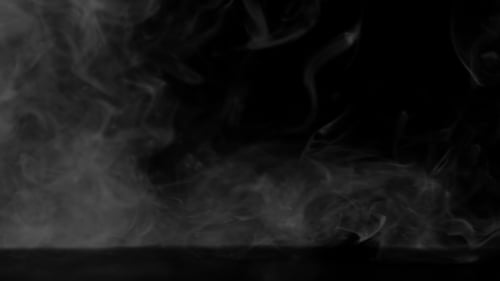 Abstract Black Background with Moving Smoke Texture