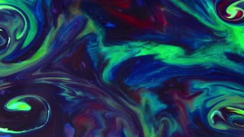 Abstract Colorful Paint Swirls and Mixes