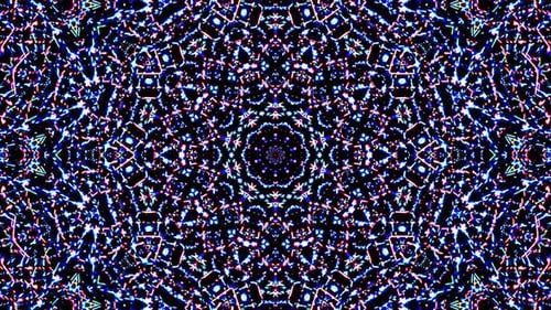 Abstract Glowing Decorative Kaleidoscope Pattern Background