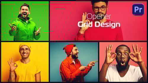 Diapositivas de cuadrícula multipantalla MOGRT