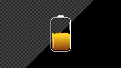 Flat Design Animated Battery Charging Level Indicator