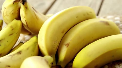 Close Up of Bunch of Fresh Ripe Bananas