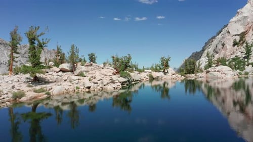 Mountain Lake with Blue Water