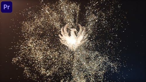 Gold Flow Luxury Elegant Shine Particles Logo MOGRT