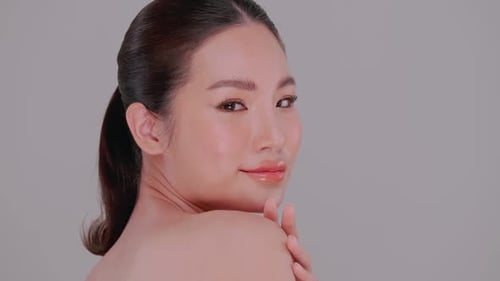Woman Posing in Studio for Beauty Shot