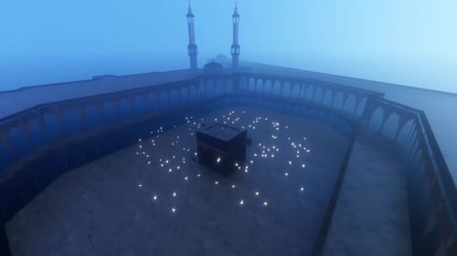 Swallow birds circulating the Kaaba