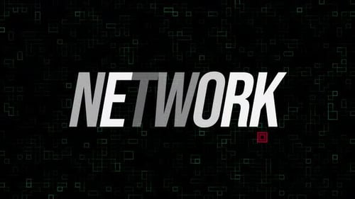 Digital Network Glitch Text Animation