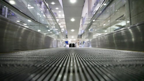Escalator Walkway In Airport