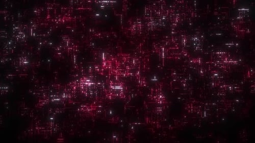 Futuristic Digital Data Flow Grid Loop Background