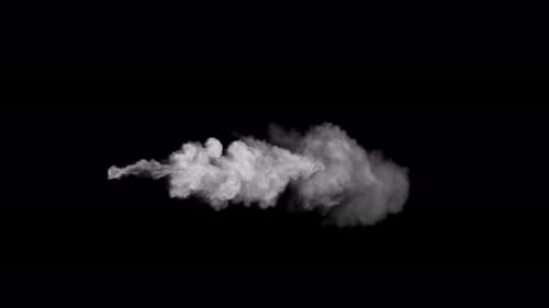 Realistic White Smoke Burst Transition Element